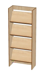 Library demonstration shelving unit