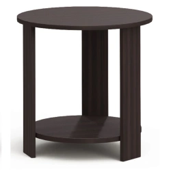 Round coffee table with shelf 056 from the set of hotel furniture "Olympus"