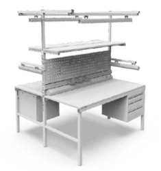 Industrial specialised metal furniture OSTROV series complete with additional equipment SNPO model