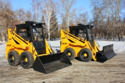 Small-size wheel loader with skid steer MKSM 800NM (and its modifications 1000NM)