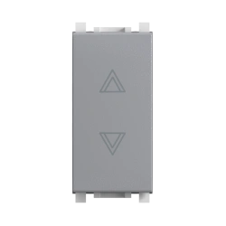 CADUCEUS ALING Experience Flush-mounted switch for roller blinds, 10A, 250V~, 1M, silver, art. no. 72118.0. 72118.S