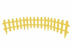 Flowerbed hedge. Yellow