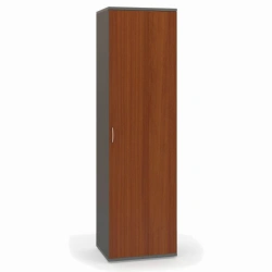S81 1-door wardrobe for clothes with internal mirror from the office furniture set "Strategy", available in 2 textures: N.Milano