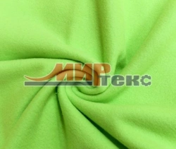 Synthetic knitted fabric (PE-100%), smoothly dyed, plush one-sided looped fleece on the basis of kulirnoy glide