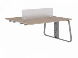Double end table 1600x140 (straight corners), article no. JNO151