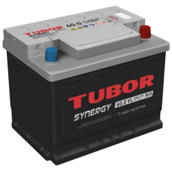 Accumulator battery starter lead-acid TUBOR SYNERGY 6ST-60.0 VL (low)