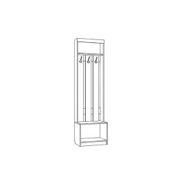 Floor coat rack with shoe cabinet