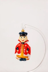 Licence Christmas tree toy made of glass "Vovka"