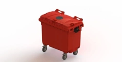 Mobile waste bin 660l Art.25.C19.V/1 (20.803.40.PE; 21.053.40.V/1)