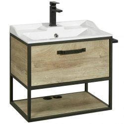 Bowls under sink Aquaton Loft Fabrik 65 oak endgrain 1A242301LTDU01.A242.3.01L.TDU.0