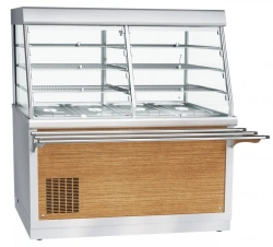 Refrigerated high-temperature display counter with neutral cabinet ???(?)-70?-?-01-?? (kashir.)