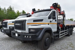 Special cargo truck with CMU produced by INMAN JSC on URAL 73945-01 chassis. Mark GIRD. Type 5849AS. Modification 584