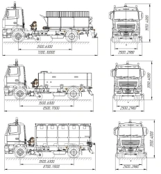 Combined road machine KDM-5340 on the basis of chassis MAZ 5340C5