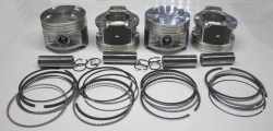 Piston with piston pin, with piston and retaining rings Set 406.1004018-102-BR/05