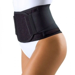 Semi-rigid fixation corsets in the form of orthopaedic belt