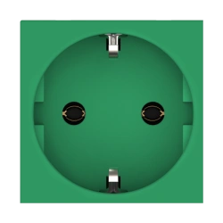 CADUCEUS ALING HIDE Modular 45x45, 16A, 250V~, with horizontal plug, green