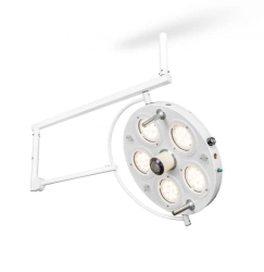 Surgical medical LED single dome LED luminaire with ceiling mount (ceiling 5-modular with video camera) FotonFLY
