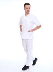 Men's working suit "Universal-1" (blouse and trousers) for protection against general industrial contamination and mechanical ac