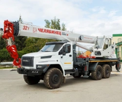 Truck crane KS-55733 modifications 6929V0, 6929V0-1 (using the cab KS-55732M1.92.00.000 or KS-65717M5.92.00.000).