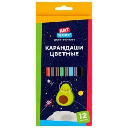 Coloured pencils ArtSpace "Cute animals", 06 colours, sharpened, cardboard, europodweight