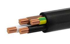 PvVVGng(A)-LS power cable with copper conductors, with insulation made of silanol cross-linked polyethylene and sheathing made o