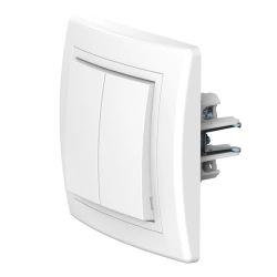 CADUCEUS ALING PRESTIGE Flush-mounted two-way switch 10AX, 250V~, white, article number 606.000