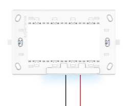 CADUCEUS ALING Experience Mounting frame with blue LED light, 4M, screw fixing, art. no. 71303.5. 71304.5