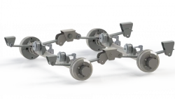 Axle unit 5 tonnes axle unit complete with spring-balanced suspension