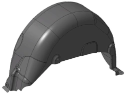 Right rear wing shield 9680450281