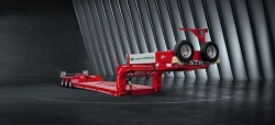 Semitrailer Tverstroimash 993931 modification F022 variant - sliding platform with extensions, with pneumatic suspension.
