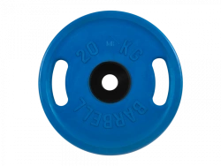 MB-PltsS-20 Rubber disc "Euro-Classic" with handles, blue, 51mm, 20kg