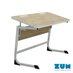 Pupil's table "Logic" adjustable, two-seater, 3-5 g.r. (with table top angle adjustment), ZUM - SU.2.35.LU
