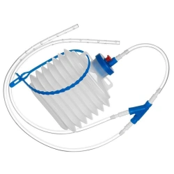 Device for active wound drainage of single use sterile according to TU 9398-019-27380060-2014 with cylinder, corrugated.