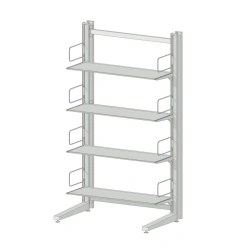 Library shelving unit (for documents) one-sided metal (WxHxHxH) 960x600x1730 mm