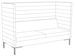 Three-seater sofa. Model: Vinche