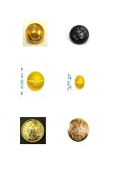 Metal uniform buttons