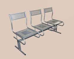 Metal 3-seater bench with arches Art. SK. 05