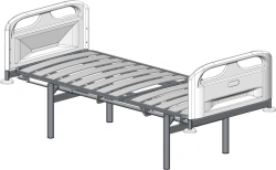 KF0-01-"MSC" (MSC-3105L) - General hospital bed with headrest, without wheels, plastic backrests, bed - plastic lamellas, mechan