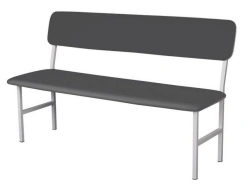 Bench (banquette) on a metal frame