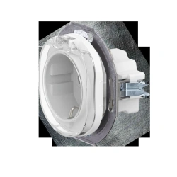 CADUCEUS ALING EON Flush-mounted socket outlet with earthing connection without cover with ceramic base 16A, 250V~, white, art.