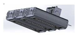 LED luminaire "Industrial Design MTM IoT" series CUBIC 180 Three modules Connection from the sides 180 degrees Mounting UZK 60