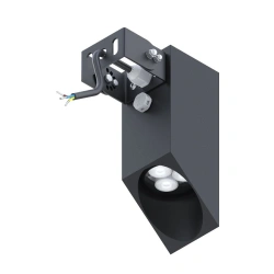 Architectural luminaire SVETHOLL Buffy square with hood, surface-mounted L78 B78 H180 power supply unit in LED 15W housing