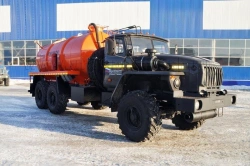 Gas condensate and oil collection unit (GOCU), UZST brand, type UZST01, modification 6619C-18 on Ural 4320-72 chassis.