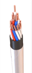 Control cable with copper conductors and PVC plasticate insulation for rated alternating voltage up to 660 V of frequency up to