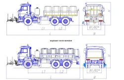 Road maintenance machine with a set of summer equipment model MK-4532