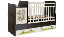 Children's bed Fairy 1100 Bunny, wenge-beige, article number 0001033.5.12
