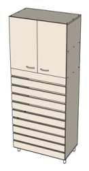 Cupboard with pull-out shelves
