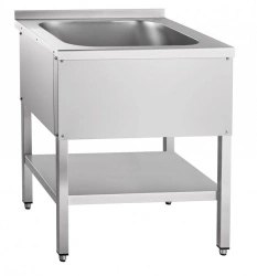 1-section collapsible wash tub VMP-6-1-5 RH with shelf