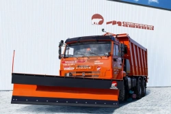 Combined road machine KDM-7881010 on the basis of tipper body truck KAMAZ-6520-53, KAMAZ-6520-V5 with sand collector