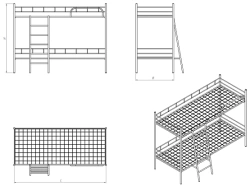 Double-deck metal bed (series K.MD)